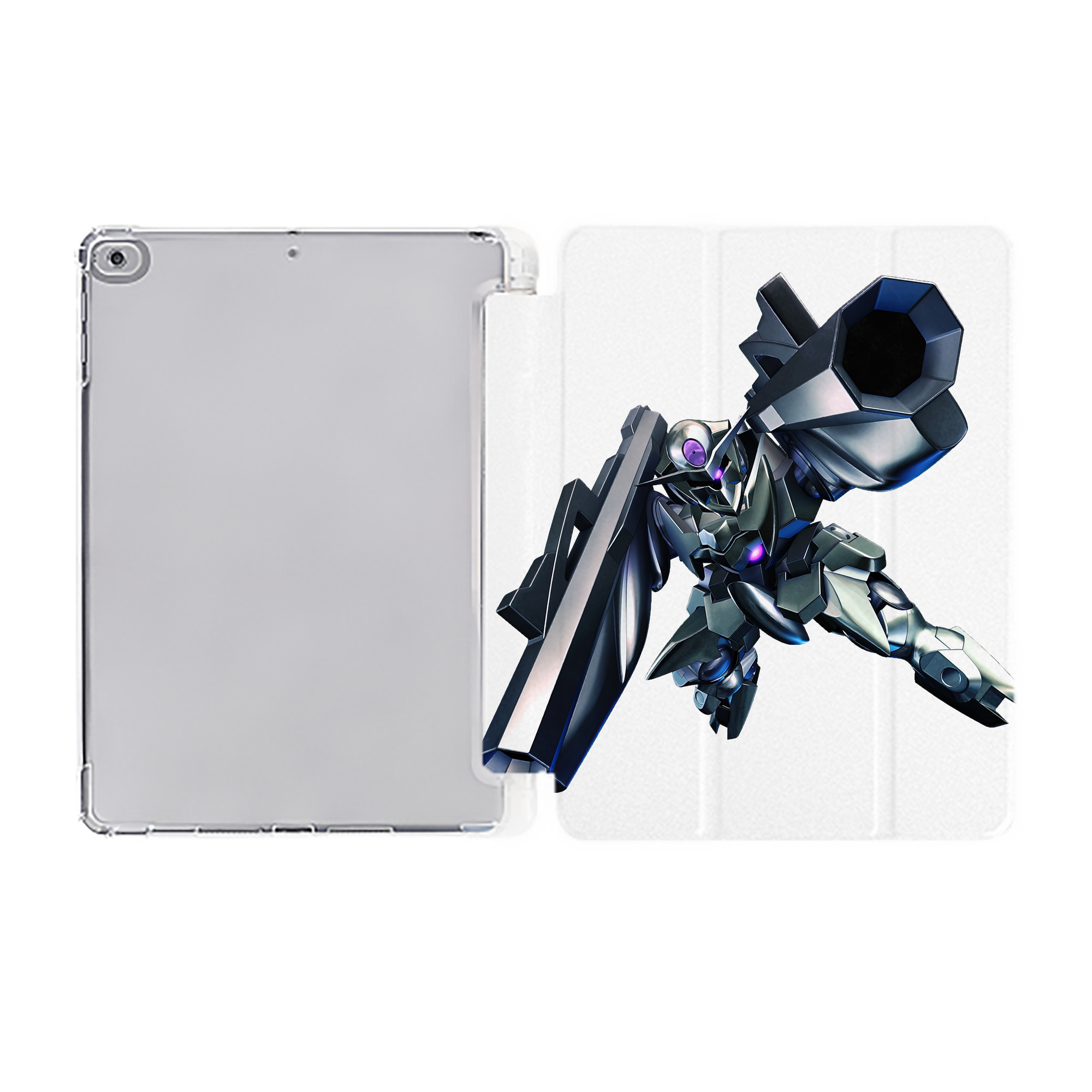 （画像用） 機動戦士ガンダム Mobile Suit Gundam IPad ケース ペン収納付き 三つ折りスタンド PUレザー×シリコン 対応機種9.5/10.5/10.9インチ